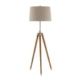 thumbnail image 1 of Dreyer Floor Lamp with Metal Tripod Legs and Linen Fabric Shade, 1 of 2