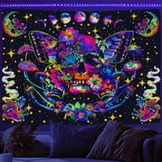 Drgilau Blacklight Skull 60x 40 Tapestry