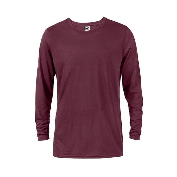 Dri 30 by 1s Adult Performance Long Sleeve T-Shirt, Maroon - Medium