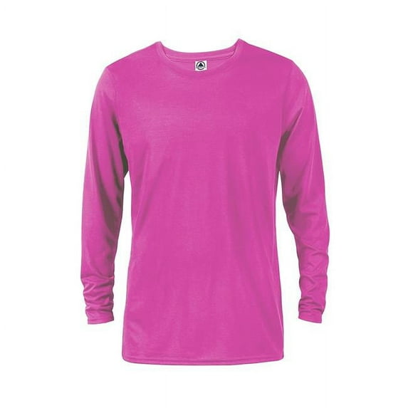 Dri 30 by 1s Adult Performance Long Sleeve T-Shirt, Safety Pink - 2X