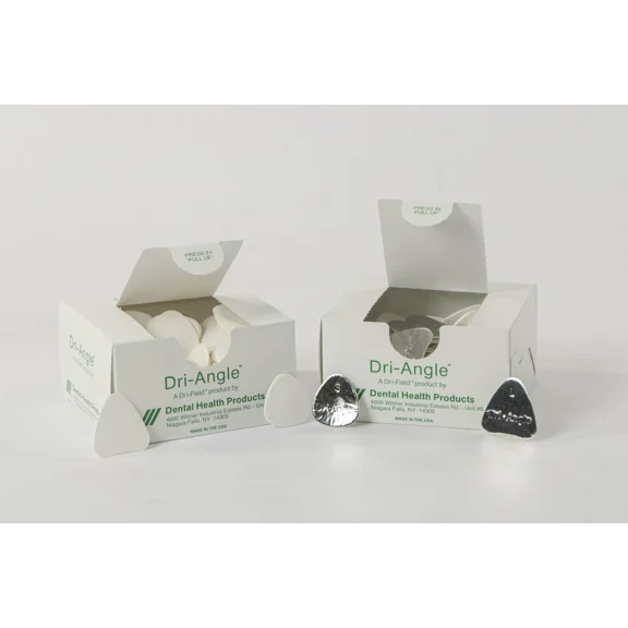 Dri-Angle Cotton Roll Substitute Small Silver 200/PK – Foil-Backed Dental Absorbent Pads – DHP