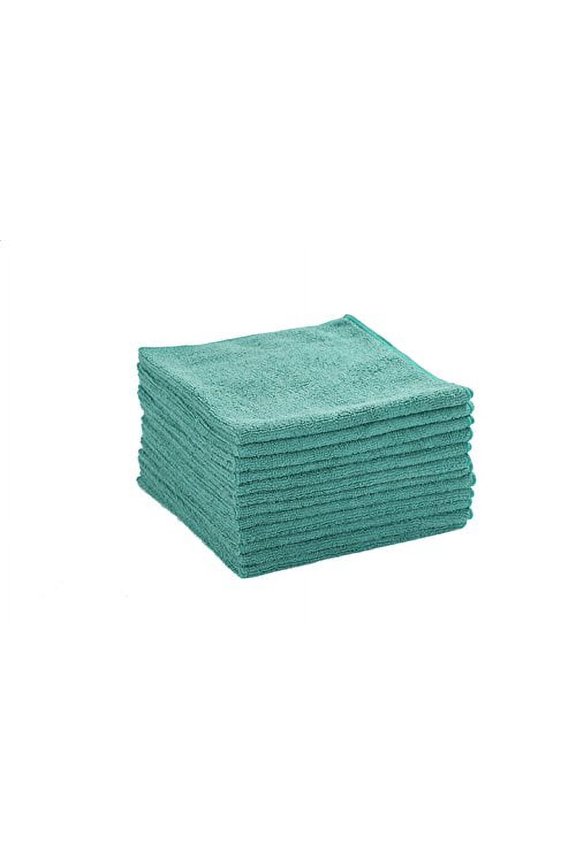 Any Room High Performance Polyester & Polyamide Household Cleaning Cloths, Green, 12 Pieces