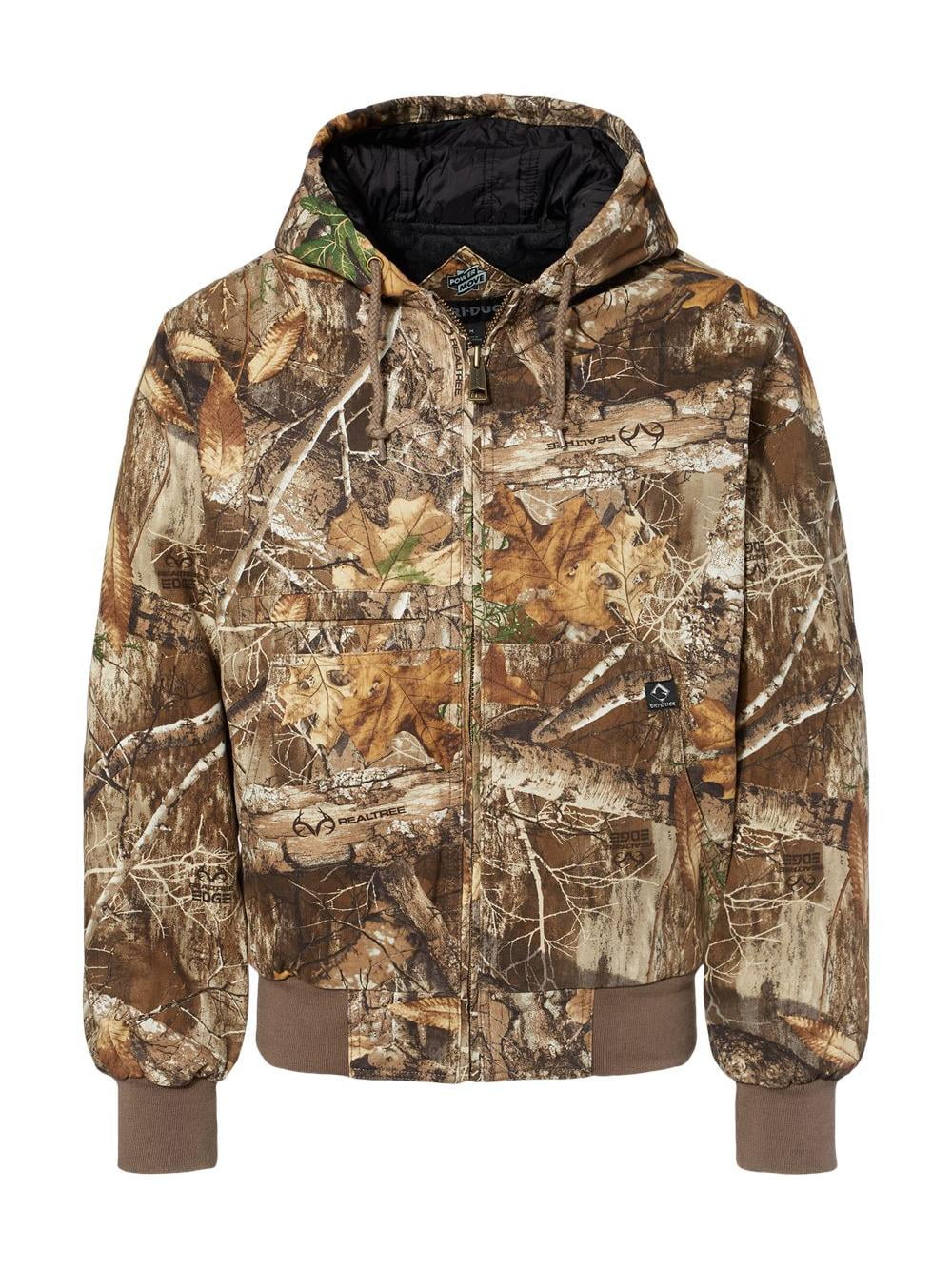 XL Realtree EDGE Camouflage Nylon Hooded Jacket with Zipper