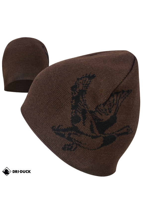 Mallard Print Beanie- Brown
