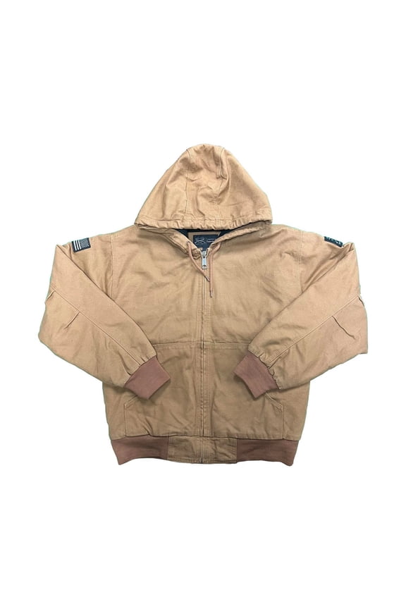 Men's Coyote Jacket Grunt Style Hooded US 1776 Field Full Zip (S04)