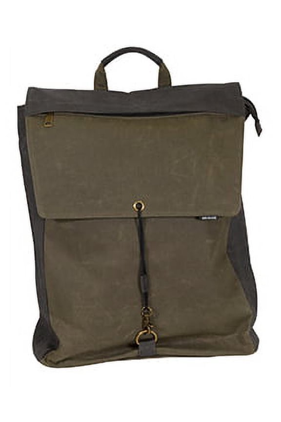 Waxed Cotton Commuter Canvas Backpack - FIELD KHAKI - OS