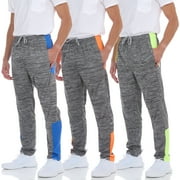 DARESAY Mens 3 Pack Men's Sweatpants Open Bottom Active Athletic Pants Dry Fit Jogger Running Workout Gym Pants with Pockets (Up to 3XL)