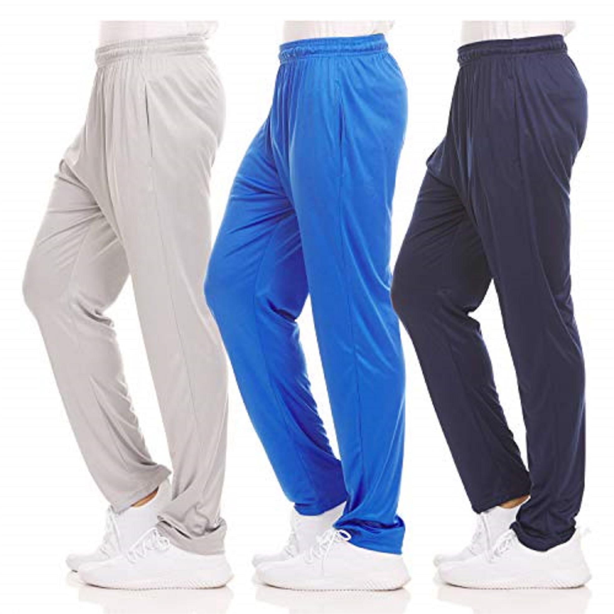 Dri-Fit Pant 3 Pack-Moisture Wicking, High Performance, Comfy Spandex-Poly  Blend (Up To Size 3XL)