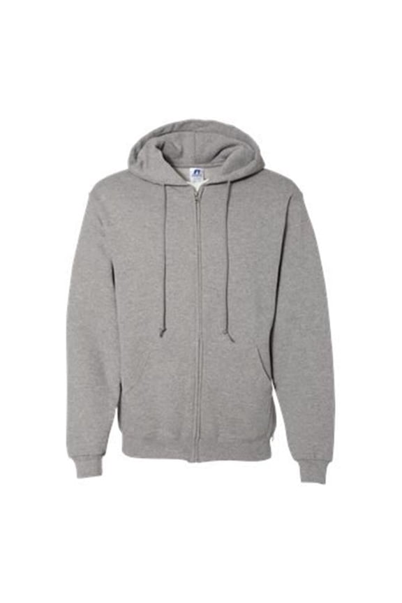 Dri Power Hooded Full-Zip Sweatshirt, Oxford - 3XL