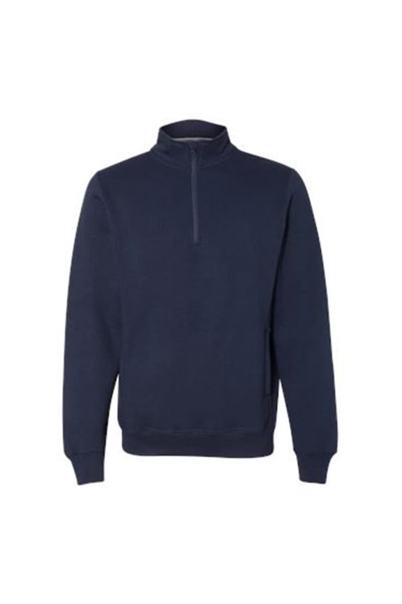 Dri Power Quarter-Zip Cadet Collar Sweatshirt, Navy - 3XL