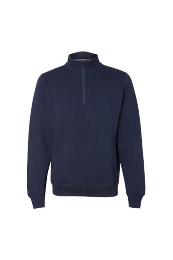Dri Power Quarter-Zip Cadet Collar Sweatshirt, Navy - Extra Large