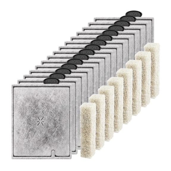 Driamor Zeolite Filter Cartridges Replacement for Aqueon QuietFlow LED PRO, Power Filter, 16 Pack with 8 Filter Pads