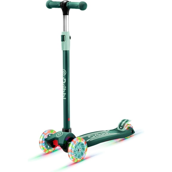 Dribbl 3-Wheel Kids Scooter - Lean-to-Steer Technology, Adjustable Height Handlebar, Wide Anti-Slip Deck, Scooter for Boys & Girls Ages 2+, Child Safety Approved, Support Riders Up to 165 lbs, Aqua