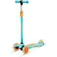 thumbnail image 1 of Dribbl 3-Wheel Kids Scooter - Lean-to-Steer Technology, Adjustable Height Handlebar, Wide Deck, Scooter for Boys & Girls Ages 2+Light Blue & Orange, 1 of 6