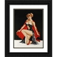 thumbnail image 1 of Driben, Peter 12x14 Black Ornate Wood Framed with Double Matting Museum Art Print Titled - Mid-Century Pin-Ups - Magazine Cover - Little Red Cape, 1 of 4