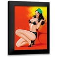 thumbnail image 1 of Driben, Peter 19x24 Black Modern Framed Museum Art Print Titled - Mid-Century Pin-Ups - Beauty Magazine - Hot in Black, 1 of 5