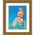 thumbnail image 1 of Driben, Peter 19x24 Gold Ornate Wood Framed with Double Matting Museum Art Print Titled - Mid-Century Pin-Ups - Wink Magazine - Warm Thoughts, 1 of 4