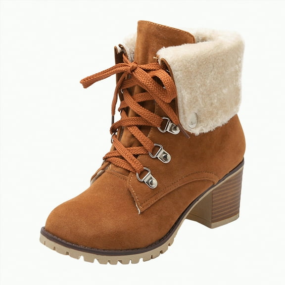 Drie Boots For Women Women's Mid Calf Boots,Round Toe Comfort Low Heel Slouchy Dress Zip Booties Yellow,9.5