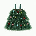 thumbnail image 1 of Drie Christmas Pageant Dress Toddler Girls Christmas Tree Dress Costume Kid Xmas Outfit with Accessories Green,2-3Y, 1 of 7