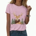 thumbnail image 1 of Drie Christmas T Shirts for Women Graphic Womens T Shirt Fall Tops Short Sleeve Fashion School Teachers Clothes 2025 Vacation Trendy Pink,XXL, 1 of 6
