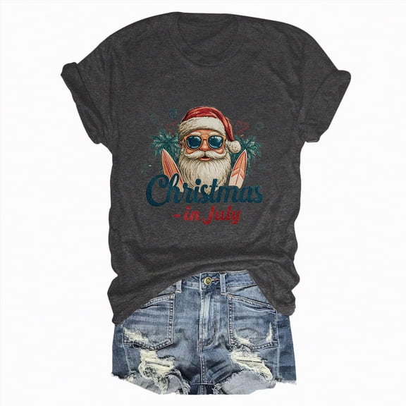 Drie Christmas Tops for Women Trendy 2025 Womens Solid T Shirts for Women Loose Oversized Tops Basic Tee Grey,XXXL