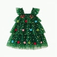 thumbnail image 1 of Drie Christmas Tree Kids Girls Christmas Tree Dress Kid Xmas Outfit with Accessories Green,4-5 Years, 1 of 7