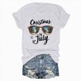 thumbnail image 1 of Drie Christmas Womens Clothes Trendy 2025 Womens Graphic Tees Short Sleeve Summer Tops Funny Print Crew Neck Casual Loose Cute T Shirts White,XXL, 1 of 6