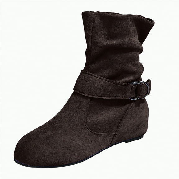 Drie Fall Shoes for Women 2025 Fashion Ankle Boots Women Low Heel Leather Stitched Ankle Booties Western Ladies Casual Shoes Brown,8