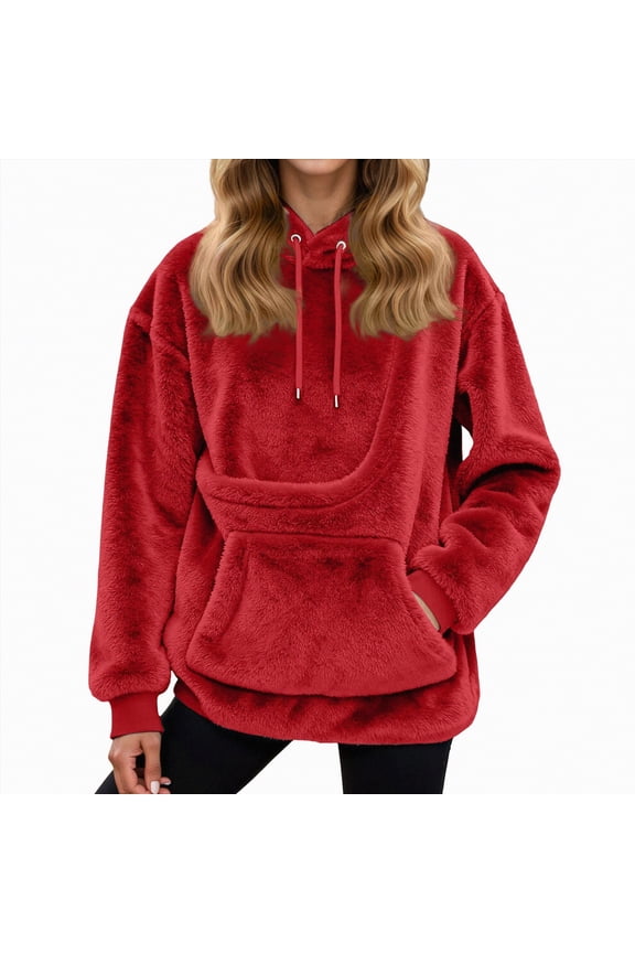 Hoodie With Dog Pouch Pet Pouch Hoodies for Women Cat and Dog Pouch Oversized Sweatshirt Puppy Animal Carriers comfy Pullover Hoodie with Pockets Red,M