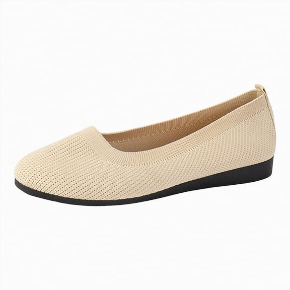 Drie Shoes for Women Dressy Womens Faux Suede Loafer Smoking Shoes Flats Beige,7.5