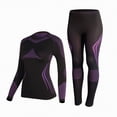 thumbnail image 1 of Drie Thermal Sets for Women Men Women's Thermal Underwear Sets Lightweight Warm Base Layers Quick Dry Wicking Top and Bottom for Winter Purple,M, 1 of 7
