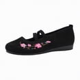 thumbnail image 1 of Drie Women Shoes Dressy Comfortable Women's Round Toe Ballet Flats,Cute Textile Ballerina Flats,Comfortable Faux Leather Insole Low Heels Dress Shoes For Ladies Black,8.5, 1 of 7