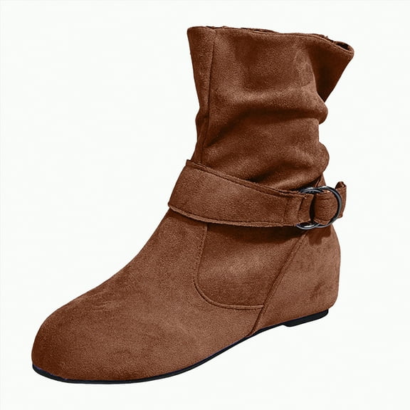 Drie Womens Boots Women's Ankle Boots Low Heeled Booties Casual Comfortable Fall Winter Pointed Closed Toe Short Boots for Women Yellow,9