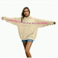 thumbnail image 1 of Drie Womens Cotton Hoodies Pullover Womens Casual Hoodies Crew Neck Long Sleeve Sweatshirts with Pocket Lightweight Pullover Tops Beige,S, 1 of 4