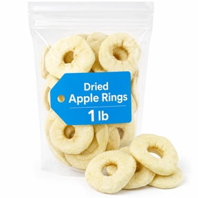 Dried Apple Rings, 1 lb, No Added Sugar, Chewy, Non-GMO, Naturally Sweet