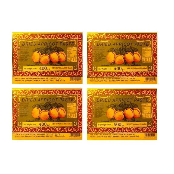 Dried Apricot Paste - 4 Packs - 14oz/400g -    400 
