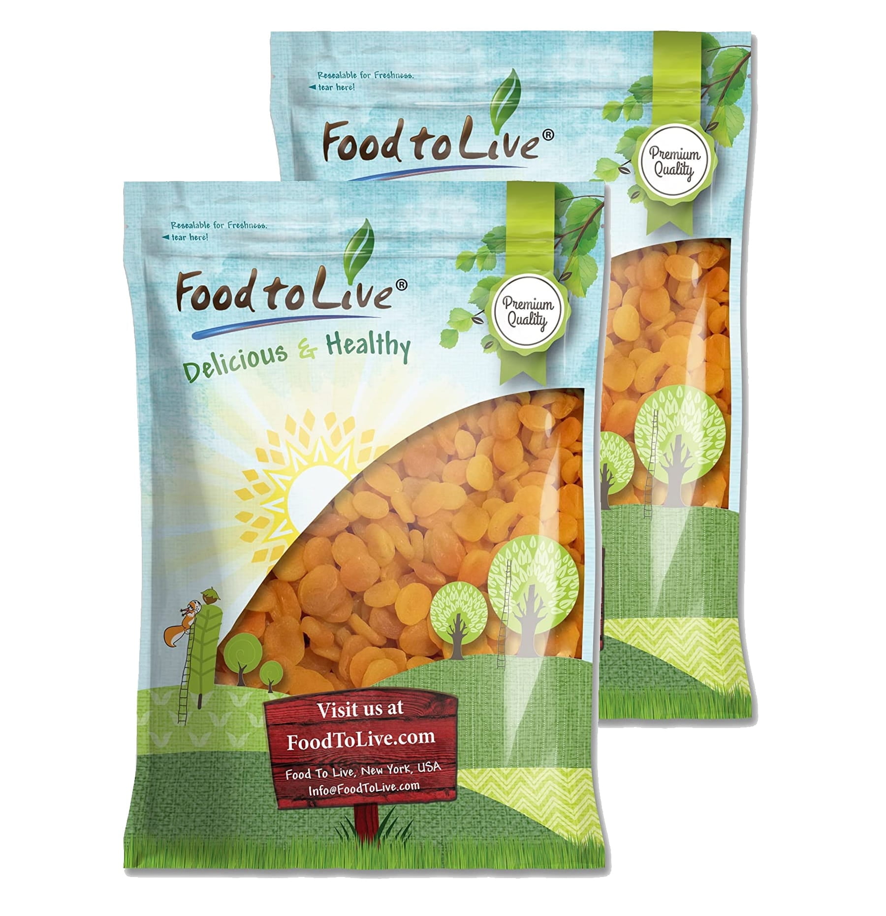 Dried Apricots, 14 Pounds — Kosher, Raw, Vegan — by Food to Live