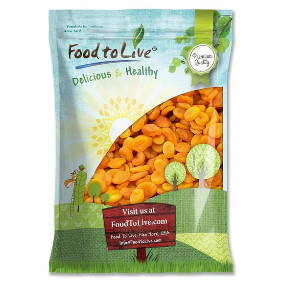 Dried Apricots, 5 Pounds — Kosher, Raw, Vegan — by Food to Live