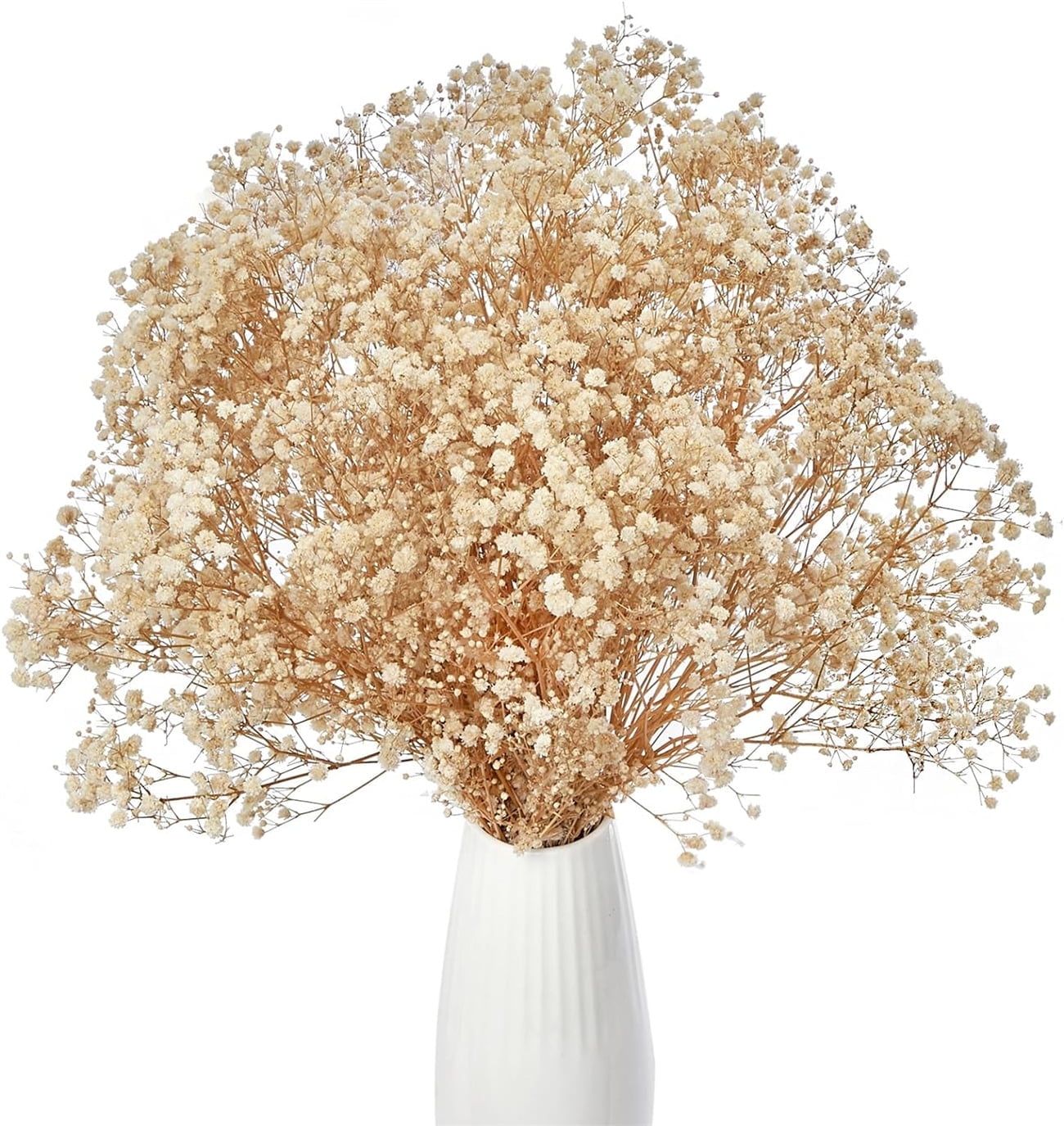 Dried Baby's Breath Flowers Bouquet,Bexikou 17.2 inch 2000+ Natural White Dried Flowers,Natural Gypsophila Branches for Wedding, Party, Table Vase, DIY Wreath Floral, Home Decor