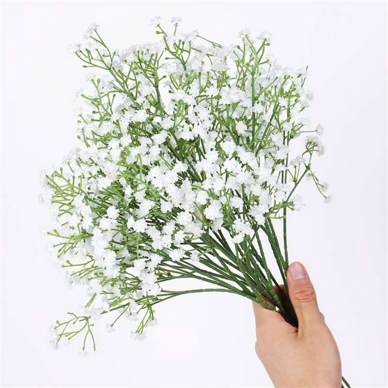  10 Pcs Mini Dried Flowers Natural Gypsophila Dried Flowers  Bouquet of Flowers Natural Flower Bouquets Flower Plant Stem Bunch for DIY  Craft Card Home Party Photo Props Wedding Decor(Fresh Style) 