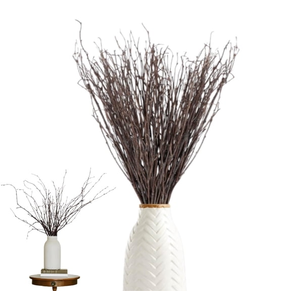 Dried Birch Twigs Branches,QZS 18in Durable Natural Dried Plants Decorative Birch Branches,40pack Wedding Arrangements,Home Wreath Decor