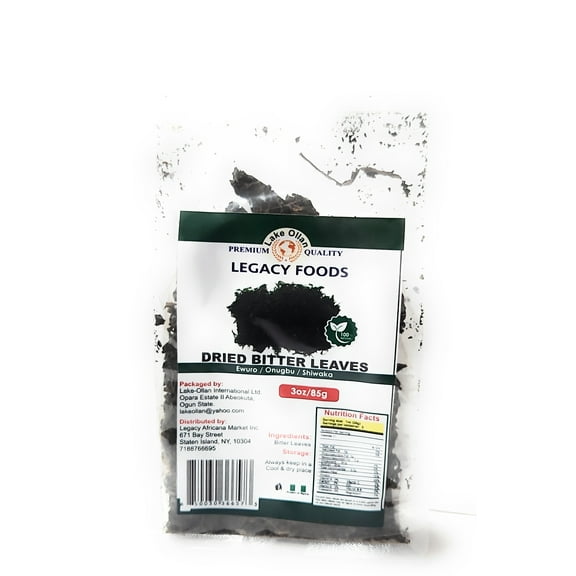 Dried Bitter Leaves ( Ewuro/ Onugbu/ Shiwaka) 3oz/85g. Product of Nigeria