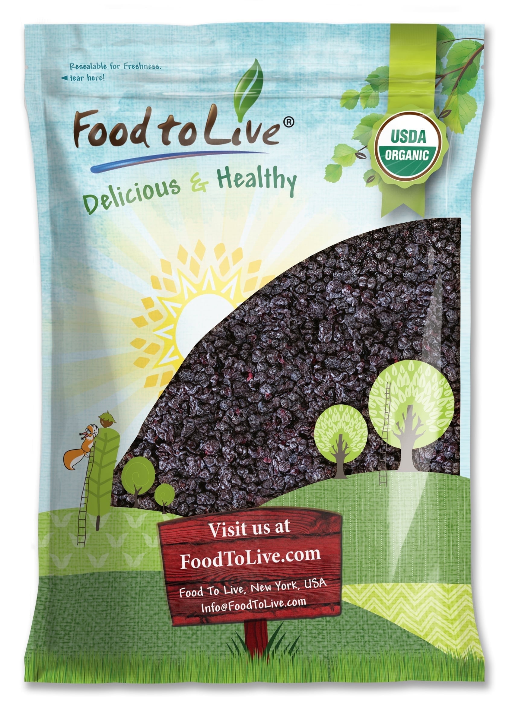 Dried Blueberries, 8 Pounds – Whole Berries, Lightly Sweetened, and Coated with Sunflower Oil, Kosher, Vegan, Unsulfured, Bulk
