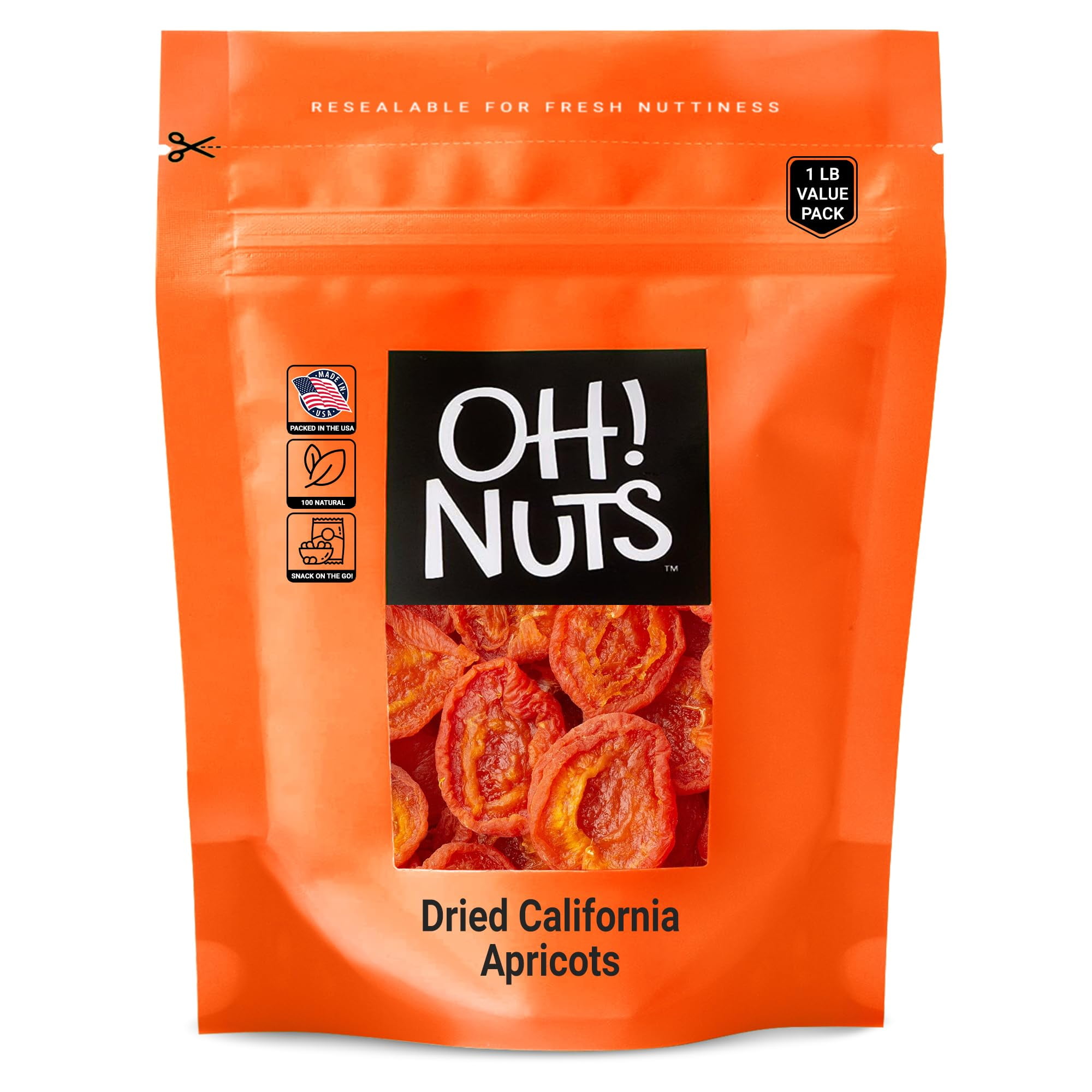 Dried California Apricots OIF8 1 LB Bulk Fresh Dehydrated Apricots