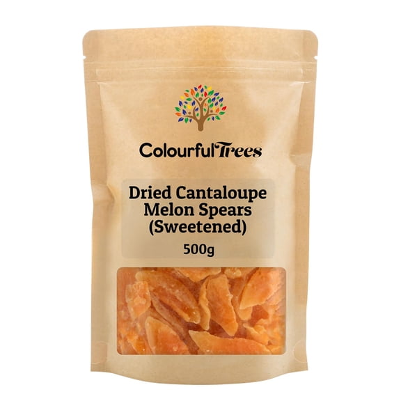 Dried Cantaloupe Melon Spears (Sweetened) 500g by Colourful Trees