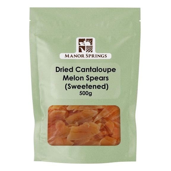Dried Cantaloupe Melon Spears (Sweetened) 500g by Manor Springs