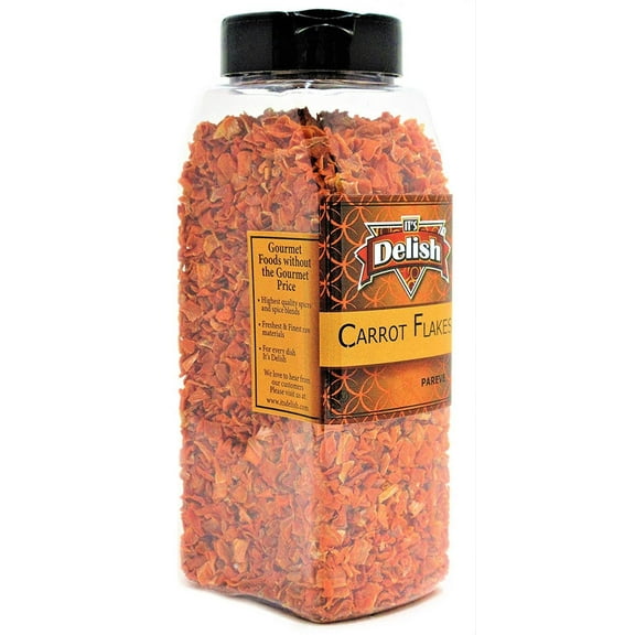 Dried Carrots By It's Delish, 14 Oz Large Jar