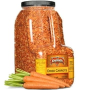 Dried Carrots by Its Delish, 5 lbs Bulk Restaurant Gallon Size Container Jug with Handle Dehydrated Carrot Dices for Soup Vegetables, Food Supply and Camping