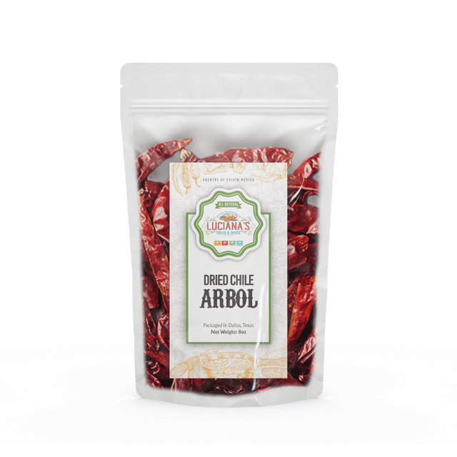 Dried Chile de Arbol, 8oz Versatile & Flavorful for Every Kitchen