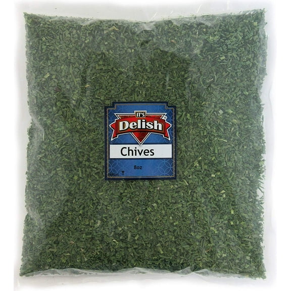 Dried Chives All Natural by Its Delish, 8 Oz Half Pound Bag